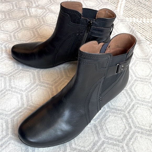 Cobb Hill Ankle Boots Laural Black Leather Woman’s Sz: 9.5 - Picture 12 of 12